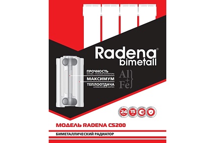 Биметаллический радиатор Radena CS200 10 секций 009010409-02