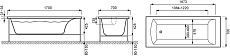 Акриловая ванна Jacob Delafon Ove 170x70 см