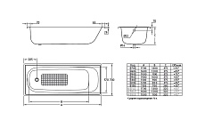 Стальная ванна BLB Europa 105x70