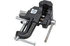 Слесарные тиски CNIC 75 мм неповоротные настольные с наковальней, крепление струбциной LT86203 69803