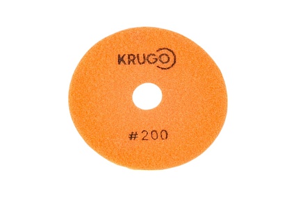 Алмазный гибкий шлифовальный круг (черепашка), 100 мм, Р200, мокрый KRUGO PPW040200