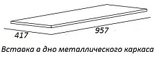 Металлический каркас с раковиной Cezares Cadro 100 см напольный, двухъярусный