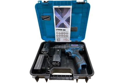 Аккумуляторная дрель-шуруповерт AktiTool cd16g в кейсе, 16 В, 2 li-ion аккум. 1500 mah 101205