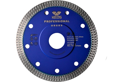 Диск алмазный Professional X-tile по керамограниту (115 мм, 22.23 мм, 1.2 мм) KEOS DBP04.115