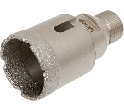 Коронка алмазная, вакуумное спекание (40х40 мм; 1/2"; М14) TECH-NICK TUK 136.600.7022