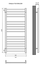 Полотенцесушитель водяной Aquatek Либерти П16 50x110 черный, AQ RR1610BL