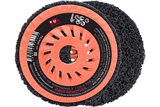 Диск зачистной коралловый для УШМ на пылевыводящей основе (125 мм; черный) РОСОМАХА 444126