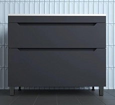 Тумба с раковиной Style Line Остин 100 см напольная, графит