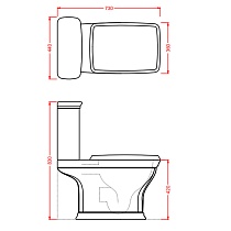 Бачок для унитаза ArtCeram Cartesio CIC009 03 00 черный