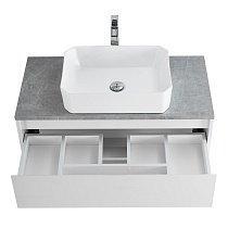 Мебель для ванной BelBagno Kraft 100 см со столешницей, 1 ящик, полка Bianco Opaco