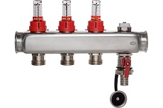 Коллектор ColSys p878cs 3 выхода с расходомерами, воздухоотводчиком и дренажным клапаном P187810503