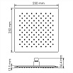 Верхний душ WasserKRAFT Wiese A200 25x25 см, темно-серый