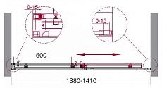 Душевая дверь BelBagno ACQUA-BF-1-140-C-Cr 140x195 прозрачная, хром