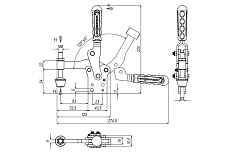 Прижим механический вертикальный KUKAMET 242-3-S
