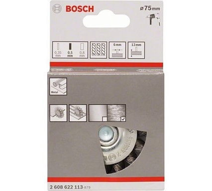 Щетка дисковая (75 мм; 6 мм) Bosch 2608622113