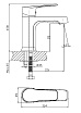 Смеситель для раковины Orange Berti M17-021cr