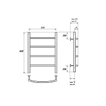 Полотенцесушитель водяной Point PN04156 П4 50x60, хром