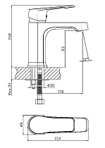 Смеситель для раковины Orange Berti M17-021cr