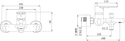 Смеситель для ванны Allen Brau Eclipse 2.0 5.E1A03-00 хром