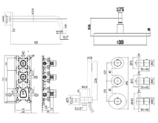 Душевой набор Paffoni Modular Box KITMB018CRKING душ 30 см, хром