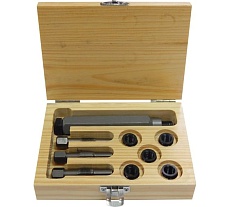 Набор метчиков и футорок для восстановления резьбы свечей накаливания Partner 9пр. (M9x1.0-5шт.) PA-1009-1(396)