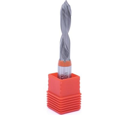 Сверло присадочное сквозное усиленное KJ1-V40208L (8х70 мм; хв-к 10 мм; левое вращение) МНОГОФРЕЗ 6575