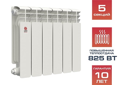 Биметаллический радиатор Невинномысский радиаторный завод ПРОФИ 350/100 5 секций 1001605