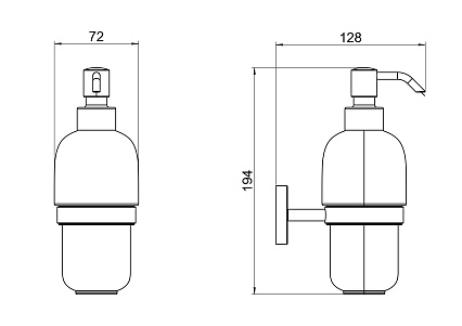 Дозатор для мыла Aquatek Бетта AQ4605CR хром