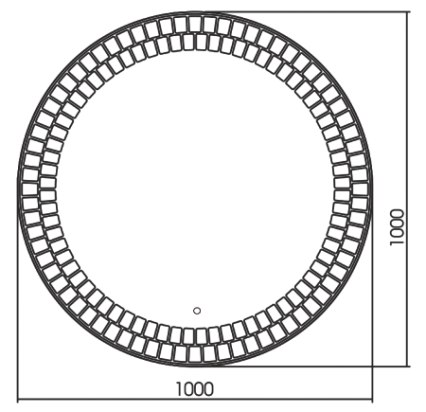 Зеркало Art&Max Acerra 100x100 с подсветкой, AM-Ace-1000-DS-F