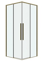 Душевой уголок Grossman Galaxy 300.K33.01.8080.32.00 80x80 прозрачный, золото сатин