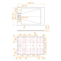 Поддон для душа RGW TUS-B 120x80 стеклопластик, черный 553702812-04