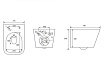 Подвесной унитаз Abber Rechteck AC1201 безободковый, белый