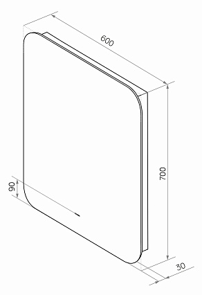 Зеркало Континент Burzhe LED 60x70 см с подсветкой ЗЛП531