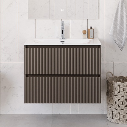 Мебель для ванной BelBagno Uno 80 см Бежевый матовый