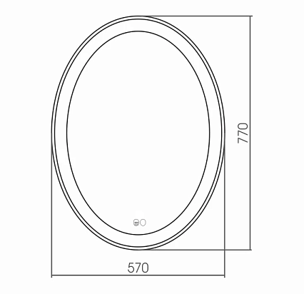 Зеркало Silver Mirrors Italiya neo 60x80 см с подсветкой, подогревом