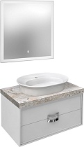 Мебель для ванной Kerama Marazzi Canaletto 80 см, белый глянцевый