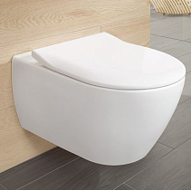 Подвесной унитаз Villeroy&Boch Subway 2.0 5614R2R1 альпийский белый CeramicPlus