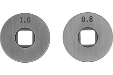 Подающий ролик U профиль зубчатый под флюсовую проволоку 0.8-1 мм посадка квадрат, 2 шт Denzel 93653