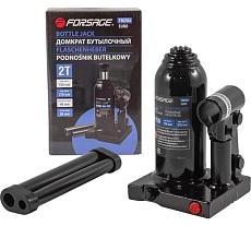 Домкрат бутылочный Forsage 2 т, с клапаном, высота подхвата 150 мм, высота подъема 278 мм F-T90204(Euro)