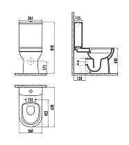 Бачок для унитаза Creavit Nova NV410-00CB00E-0000 белый