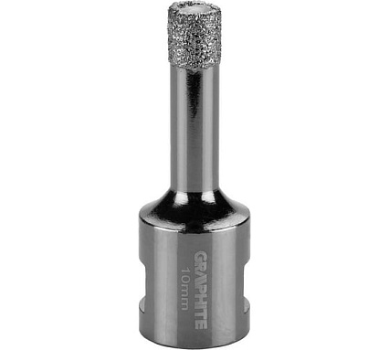 Коронка алмазная вакуумная пайка 10 мм, M14 Graphite 55H302