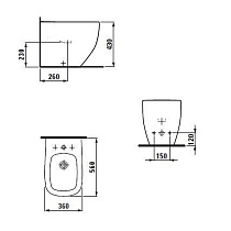 Напольное биде Laufen Palomba 8.3280.1.000.304.1