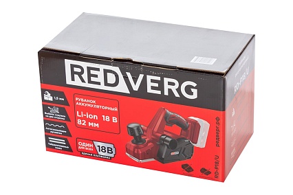 Аккумуляторный рубанок Redverg RD-P18/U без акк, без з/у 6681213