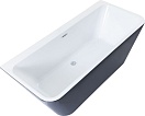 Акриловая ванна Aquanet Family Perfect 170x75 см, 13775-MW-MB белый матовый/черный матовый