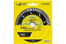 Диск отрезной алмазный по камню Turbo-СЕГМЕНТ 115х22.2х2.4 мм Pobedit 5007115