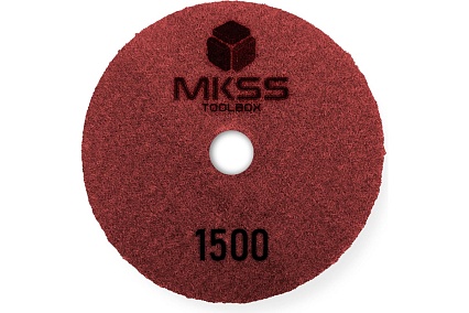 Алмазный гибкий шлифовальный круг MKSS Toolbox MK2604 АГШК Ø100 Р1500 для мокрой полировки MKSS MK26041500