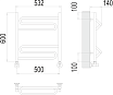 Полотенцесушитель водяной Terminus Юпитер П6 500x600, 4670078530431