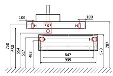 Тумба подвесная Jorno Modulare 100 см антрацит, Mdlr.01.100/P/A/JR