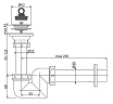 Сифон для раковины Alcaplast A412 выпуск 40