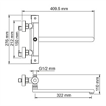 Смеситель универсальный WasserKRAFT Berkel 4822L Thermo